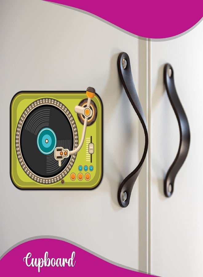 Bhai Please Turntable Wooden Fridge Magnet (Pack of 1 pc) Size : 3 inches Music, Movies, Vintage, TV Cool Cute Fridge Magnet Decor and Gifts - Image 2